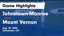 Johnstown-Monroe  vs Mount Vernon Game Highlights - Aug. 25, 2020