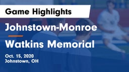 Johnstown-Monroe  vs Watkins Memorial Game Highlights - Oct. 15, 2020