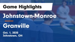 Johnstown-Monroe  vs Granville  Game Highlights - Oct. 1, 2020
