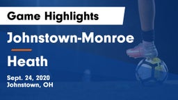 Johnstown-Monroe  vs Heath  Game Highlights - Sept. 24, 2020