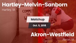 Matchup: Hartley-Melvin-Sanbo vs. Akron-Westfield  2018