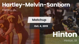 Matchup: Hartley-Melvin-Sanbo vs. Hinton  2019