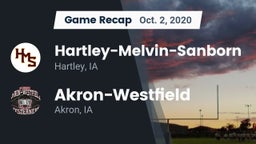 Recap: Hartley-Melvin-Sanborn  vs. Akron-Westfield  2020