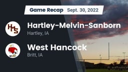 Recap: Hartley-Melvin-Sanborn  vs. West Hancock  2022