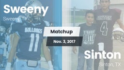 Matchup: Sweeny  vs. Sinton  2017