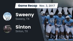 Recap: Sweeny  vs. Sinton  2017