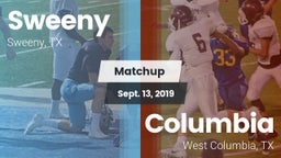 Matchup: Sweeny  vs. Columbia  2019