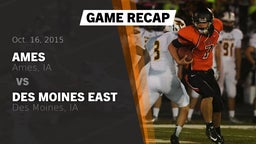 Recap: Ames  vs. Des Moines East  2015