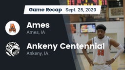 Recap: Ames  vs. Ankeny Centennial  2020