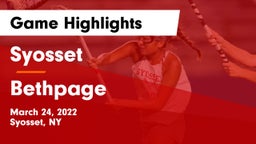 Syosset  vs Bethpage  Game Highlights - March 24, 2022