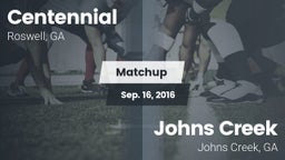Matchup: Centennial High vs. Johns Creek  2016