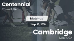 Matchup: Centennial High vs. Cambridge  2015