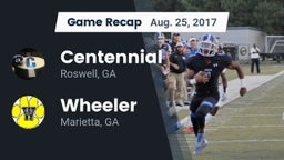 Recap: Centennial  vs. Wheeler  2017