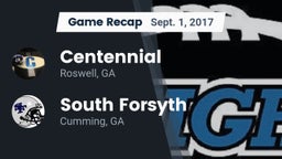 Recap: Centennial  vs. South Forsyth  2017