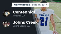 Recap: Centennial  vs. Johns Creek  2017