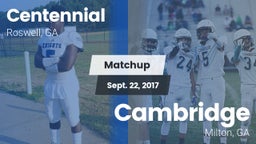 Matchup: Centennial High vs. Cambridge  2017