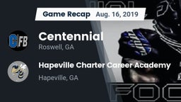 Recap: Centennial  vs. Hapeville Charter Career Academy 2019