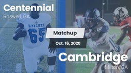 Matchup: Centennial High vs. Cambridge  2020