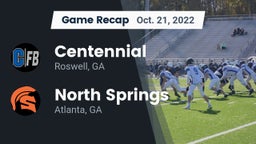 Recap: Centennial  vs. North Springs  2022
