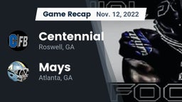 Recap: Centennial  vs. Mays  2022