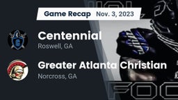 Recap: Centennial  vs. Greater Atlanta Christian  2023