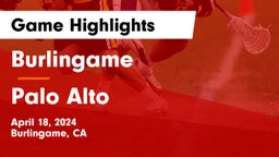 Burlingame  vs Palo Alto  Game Highlights - April 18, 2024
