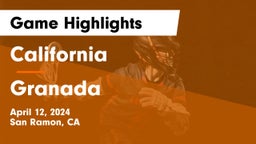 California  vs Granada  Game Highlights - April 12, 2024