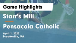 Starr's Mill  vs Pensacola Catholic  Game Highlights - April 1, 2023