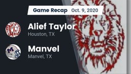 Recap: Alief Taylor  vs. Manvel  2020