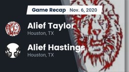Recap: Alief Taylor  vs. Alief Hastings  2020