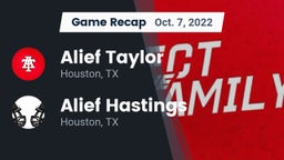 Recap: Alief Taylor  vs. Alief Hastings  2022