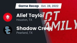 Recap: Alief Taylor  vs. Shadow Creek  2022