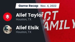 Recap: Alief Taylor  vs. Alief Elsik  2022