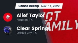 Recap: Alief Taylor  vs. Clear Springs  2022