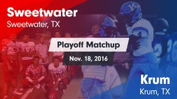 Matchup: Sweetwater High vs. Krum  2016
