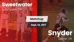 Matchup: Sweetwater High vs. Snyder  2017