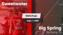 Matchup: Sweetwater High vs. Big Spring  2018
