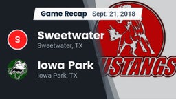 Recap: Sweetwater  vs. Iowa Park  2018