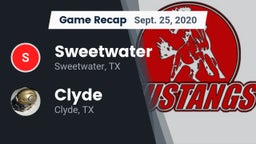 Recap: Sweetwater  vs. Clyde  2020