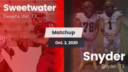 Matchup: Sweetwater High vs. Snyder  2020