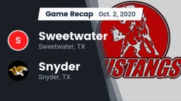 Recap: Sweetwater  vs. Snyder  2020