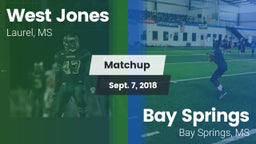 Matchup: West Jones High vs. Bay Springs  2018