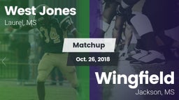 Matchup: West Jones High vs. Wingfield  2018