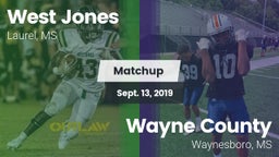 Matchup: West Jones High vs. Wayne County  2019