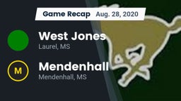 Recap: West Jones  vs. Mendenhall  2020