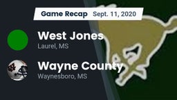 Recap: West Jones  vs. Wayne County  2020