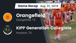 Recap: Orangefield  vs. KIPP Generation Collegiate 2018