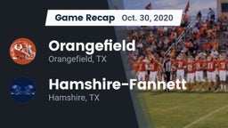 Recap: Orangefield  vs. Hamshire-Fannett  2020