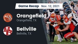 Recap: Orangefield  vs. Bellville  2021