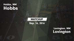 Matchup: Hobbs  vs. Lovington  2016